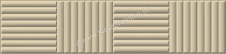  Ceramica Rondine Volume Ivory 6x25 cm Bodenfliese / Wandfliese Brick 3D Bamboo Matt Strukturiert Naturale J93159 | 696701