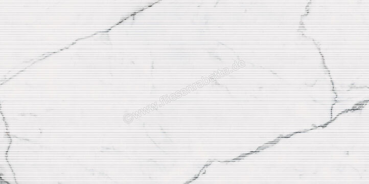  Ceramiche Caesar Marble Inspiration Anima Futura Majestic White 60x120 cm Dekor Stripes Matt Eben Naturale AIAR CAE | 698093