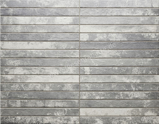  Ceramica Rondine Harlem Light Grey 4.8x45 cm Bodenfliese / Wandfliese Brick Matt Strukturiert Naturale J92825 | 698411