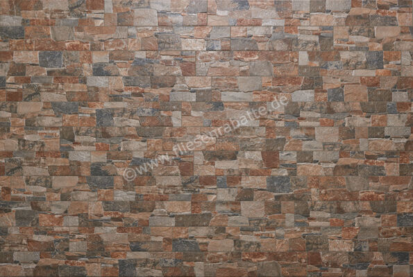  Ceramica Rondine Lyon Red 15x61 cm Wandfliese 3D Matt Strukturiert Naturale J88563 | 699023