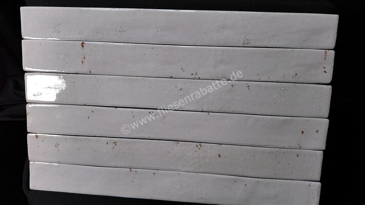  Ceramica Rondine Colors White 4.8x45 cm Bodenfliese / Wandfliese Brick Glänzend Strukturiert Naturale J92082 | 700988