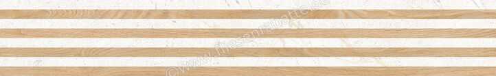  Ceramica Rondine Crust White 18.4x120 cm Mosaik 3D Boiserie Dream Honey Matt Eben Naturale J93804 | 701730