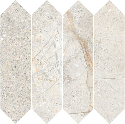  Ceramica Rondine Crust Light Grey 26x30 cm Mosaik Losanga Penta A Matt Eben Naturale J93806 | 701736