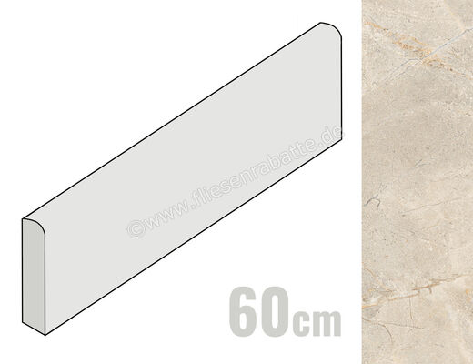  Ceramica Rondine Crust Beige 7.5x60 cm Sockel Matt Eben Naturale J93781 | 701745