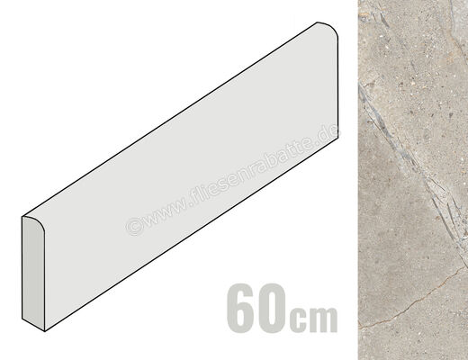  Ceramica Rondine Crust Taupe 7.5x60 cm Sockel Matt Eben Naturale J93783 | 701751