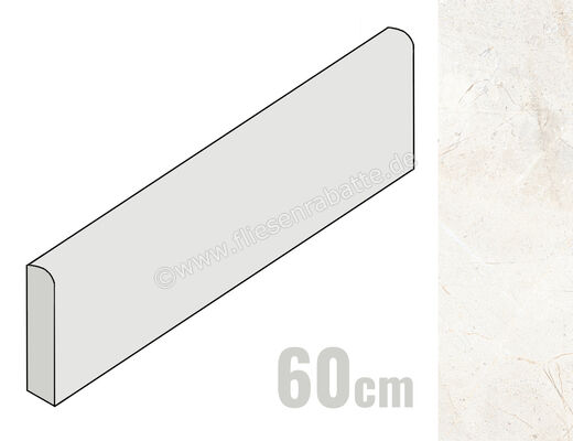  Ceramica Rondine Crust White 7.5x60 cm Sockel Matt Eben Naturale J93784 | 701754