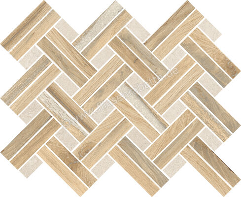  Ceramica Rondine Infusion Birch 25.5x33.5 cm Mosaik Braid Matt Eben Naturale J90584 | 703130