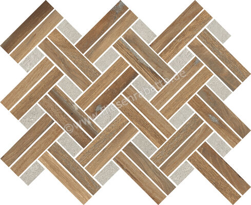  Ceramica Rondine Infusion Oak 25.5x33.5 cm Mosaik Braid Matt Eben Naturale J90586 | 703136