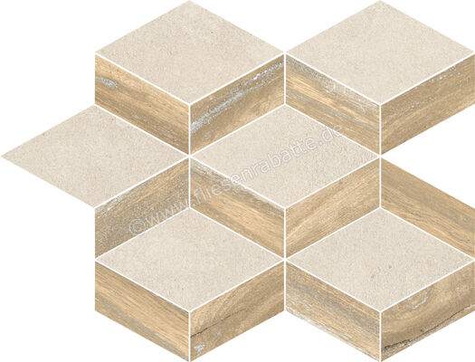  Ceramica Rondine Infusion Birch 24x30 cm Mosaik Triangle Matt Eben Naturale J90587 | 703139