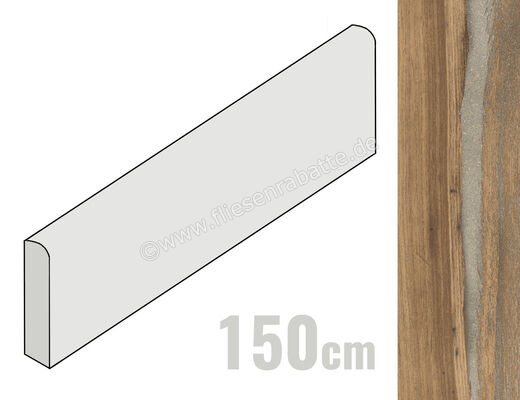  Ceramica Rondine Infusion Oak 6x150 cm Sockel Matt Eben Naturale J90884 | 703154