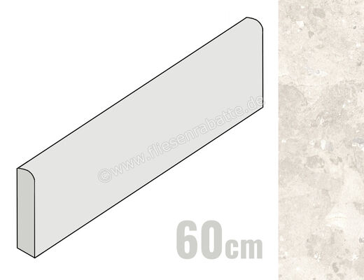  Marazzi Mystone Breccia dei Berici Bianco 7x60 cm Sockel Matt Eben Naturale MRHL | 703464