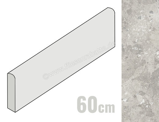  Marazzi Mystone Breccia dei Berici Cenere 7x60 cm Sockel Matt Eben Naturale MRHM | 703476