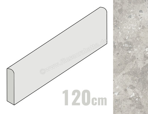  Marazzi Mystone Breccia dei Berici Cenere 6x120 cm Sockel Matt Eben Naturale MRHH | 703479