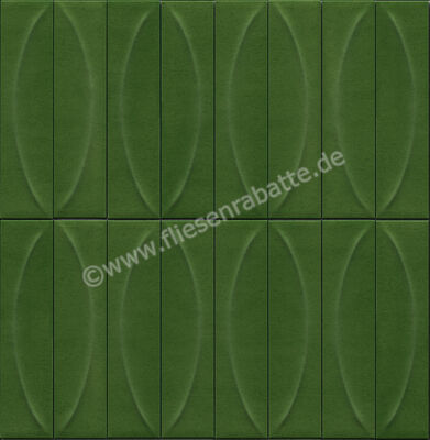  Marazzi Terralux Verde 9.1x37.5 cm Wandfliese 3D Pura Glänzend Strukturiert Lux MRC4 | 703533