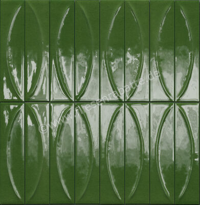  Marazzi Terralux Verde 9.1x37.5 cm Wandfliese 3D Pura Glänzend Strukturiert Lux MRC4 | 703536
