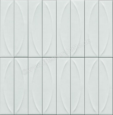  Marazzi Terralux Bianco 9.1x37.5 cm Wandfliese 3D Pura Glänzend Strukturiert Lux MRC1 | 703551