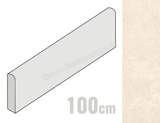 Marazzi Campaspero Beige 7x100 cm Sockel Matt Eben Naturale MRHP | 704835
