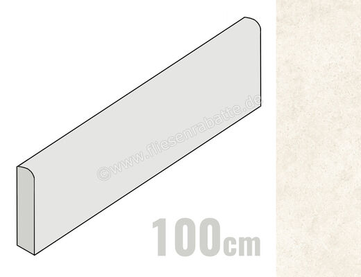  Marazzi Campaspero Bianco 7x100 cm Sockel Matt Eben Naturale MRHQ | 704838