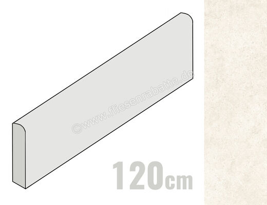  Marazzi Campaspero Bianco 6x120 cm Sockel Matt Eben Naturale MRHW | 704856