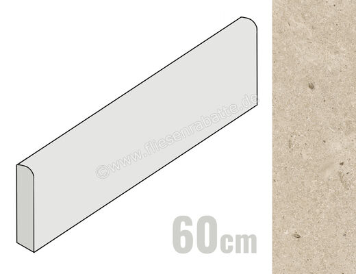  Monocibec Cremaluna Tortora 5.4x60 cm Sockel Matt Eben Natural Evolution 0149386 | 704970