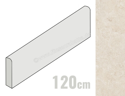  Marazzi Mystone Pietra Di Sardegna Avorio 6x120 cm Sockel Matt Eben Naturale MRHC | 705747