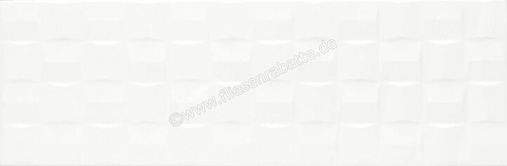 Marazzi Absolute White White 25x76 cm Wandfliese Struttura Cube 3D Glänzend Strukturiert Lux MN0M | 71362