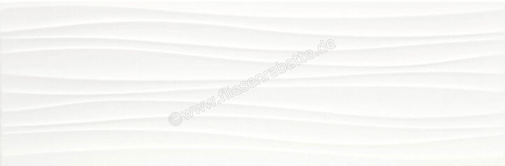 Marazzi Absolute White White 25x76 cm Wandfliese Struttura Twist 3D Glänzend Strukturiert Lux M023 | 71368