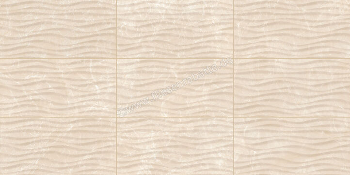 Love Tiles Marble Beige 35x70 cm Dekor Curl Glänzend Strukturiert Naturale B629.0140.002 | 89575