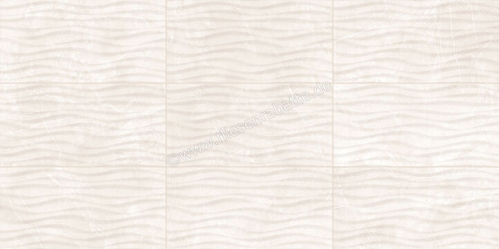 Love Tiles Marble Cream 35x70 cm Dekor Curl Glänzend Strukturiert Naturale B629.0140.031 | 89584