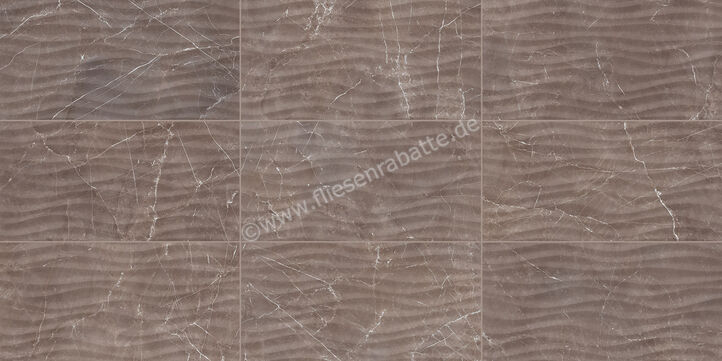 Love Tiles Marble Tortora 35x70 cm Dekor Curl Glänzend Strukturiert Naturale B629.0140.037 | 89602