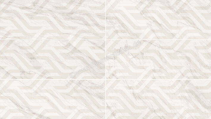 Love Tiles Marble White 45x119 cm Dekor Twist Glänzend Eben Shine B664.0139.001 | 89617